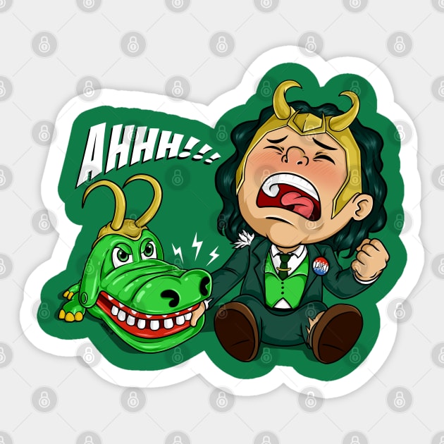 Loki Bite Sticker by sk8rDan